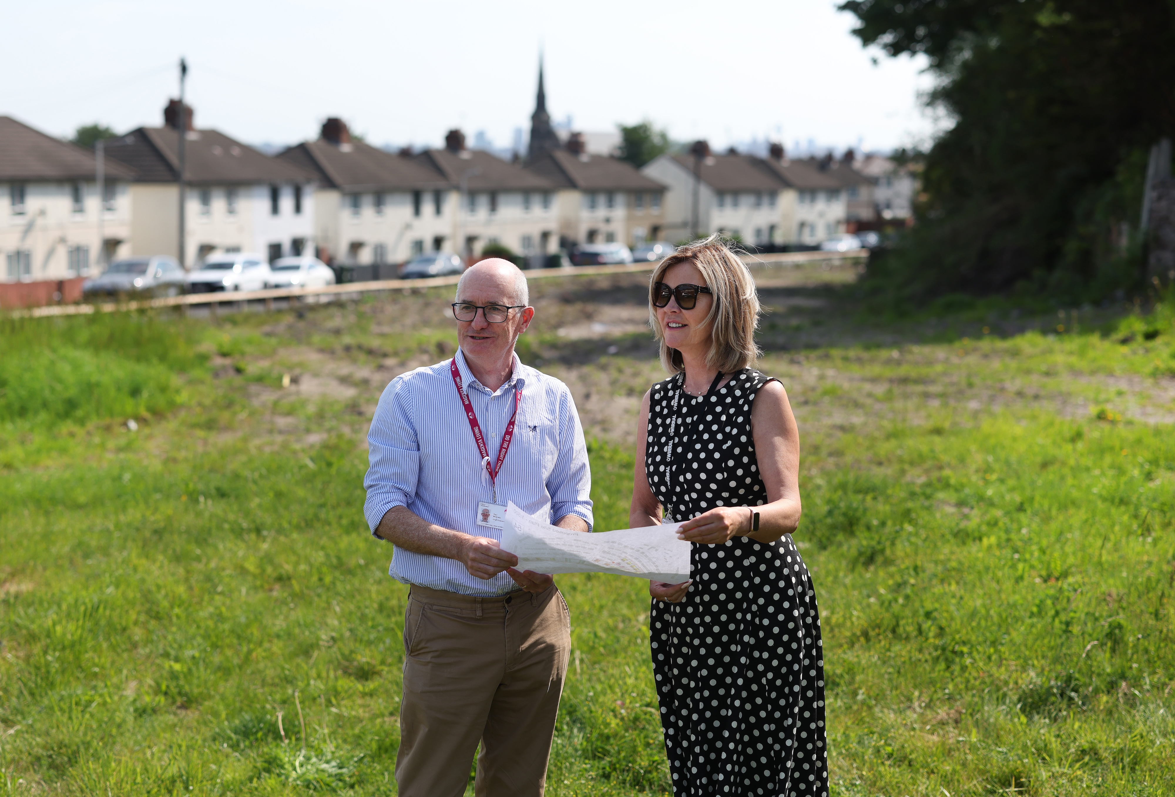 Paul McGrady, Magenta's CFO and Paula Basnett, Leader of Wirral Council at Naylor Road 