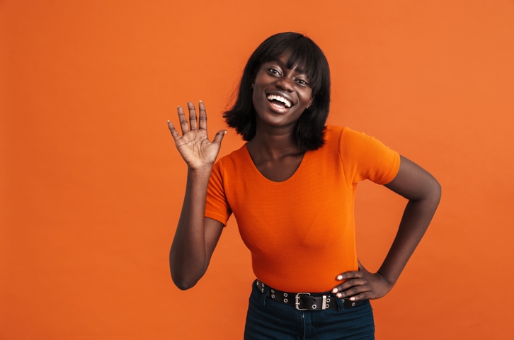 Person waving