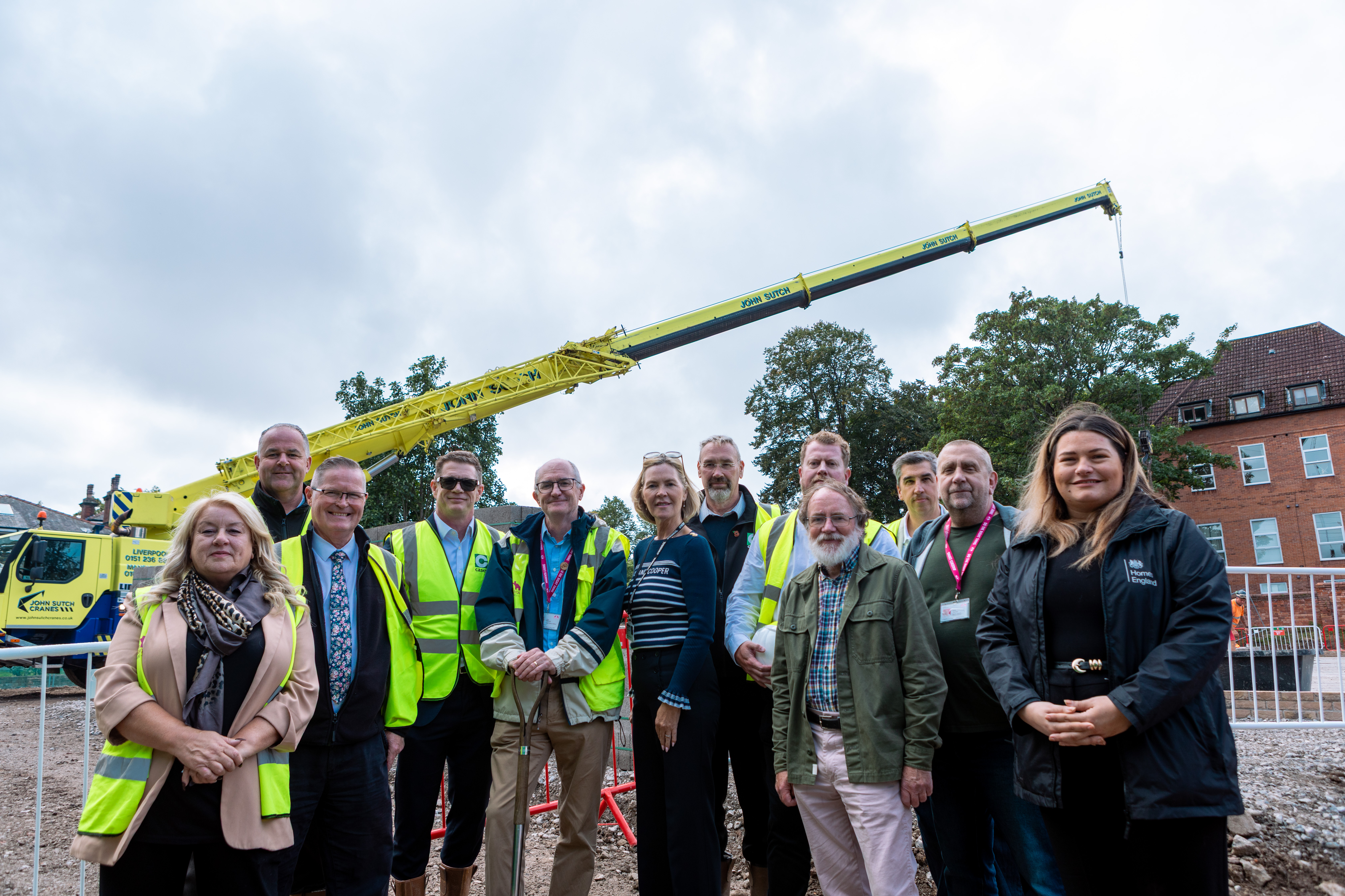 Paul McGrady from Magenta Living and partners at The Parchments new development site in Oxton Village, Wirral
