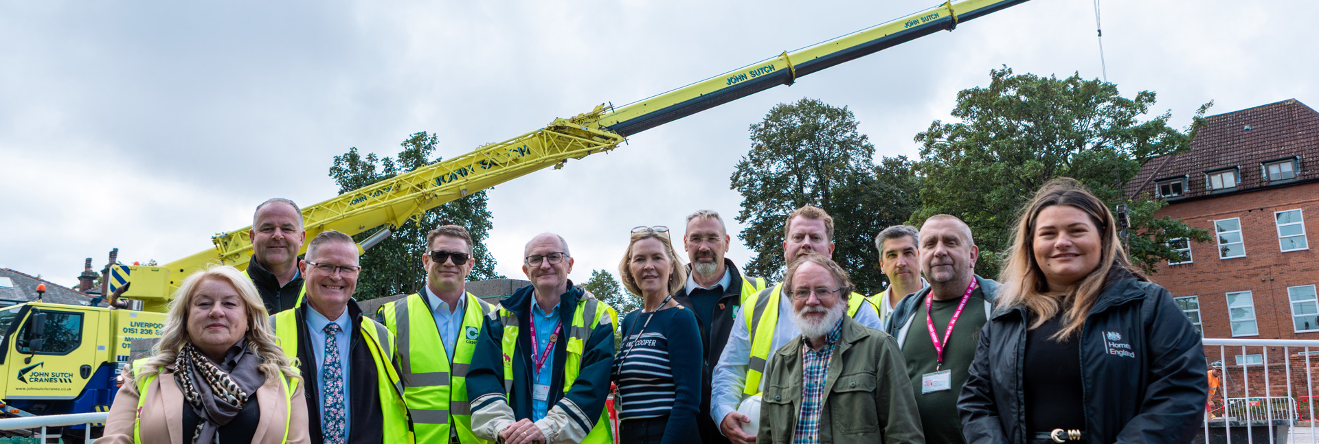 Paul McGrady from Magenta Living and partners at The Parchments new development site in Oxton Village, Wirral