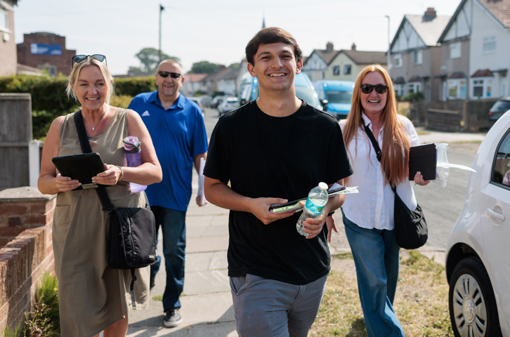 Magenta Living colleagues carrying out a community walkabout in a local neighbourhood.