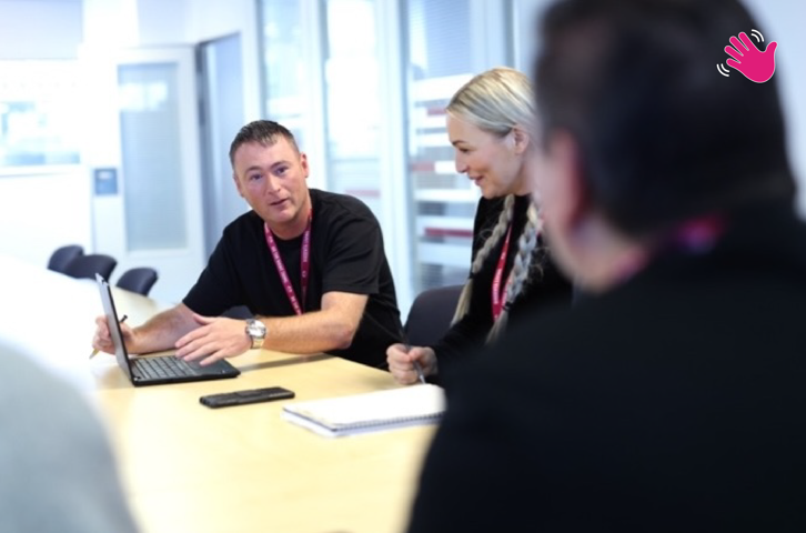 Colleagues talking
